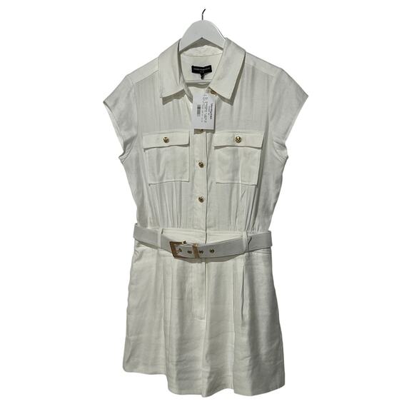 GENERATION LOVE WOMENS SIZE 10 LINEN BLEND MORGAN ROMPER WHITE - Picture 4 of 15